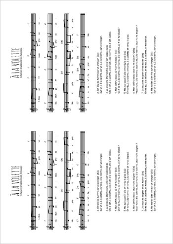 A la volette Partition gratuite